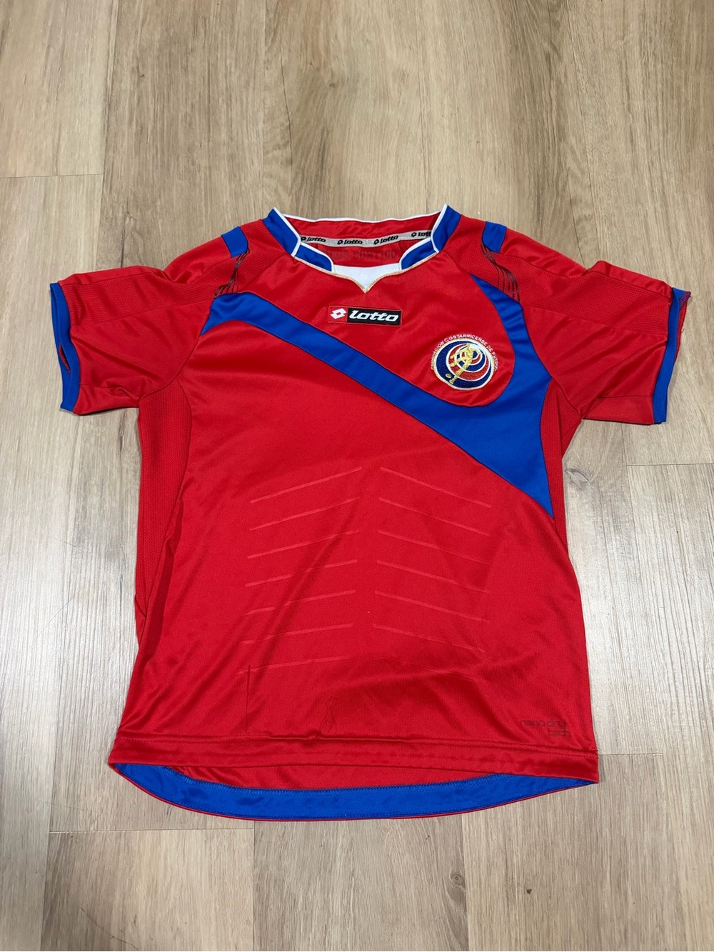 Lotto Kids Red & Blue Costa Rica Soccer Jersey